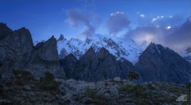 blue hour with ultar sar and ghulkin glacier humza pakistan photography roaming ralph